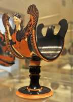 250 Support pour des offrandes sur un modèle étrusque - Attique - Figures noires - Sphinx (520±)