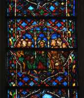 21 Jésus à 12 ans au Temple (vitrail moderne)