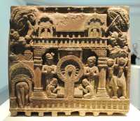 03 Le roi Vidudabha visite Buddha - Inde - Stupa de Bharhut - Dynastie Shunga (2°s.BC)