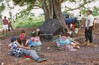 383 Finca El Baul tête colossale dans la forêt rites chamaniques