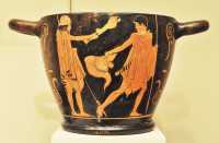 270 Grande coupe à boire - Attique - Figures rouges - Scène d'adieux (460±)