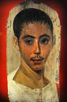 097 Jeune homme opéré à l'oeil droit (190-210) Encaustique sur du tilleul