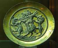 64 Scène de chasse - Argent doré sassanide (± 600 a.d.) *