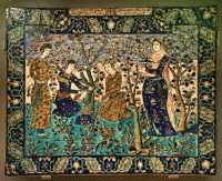 12 - Ali Muhammad Isfahani, Iran (1884) Picnic - Les artistes Qajar imitaient l'époque Safavide