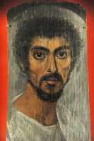 099 Homme au grain de beauté sur le nez (130-150) Encaustique sur du tilleul