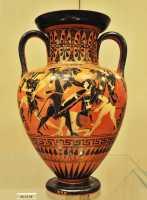 137 Jarre - Attique - Figures noires - Héraclès combattant les Amazones (520±)