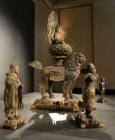 103 Manjusri et son entourage par Koen (Bois doré) Période Kamakura (1273)