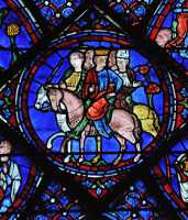 088 Charlemagne précédé de Roland et suivi de l'archevêque Turpin part pour l'Espagne (légende)