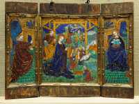 122 Triptyque - Annonciation et nativité (16°s) Email de Limoges (Maître des grands fronts)