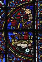 095 Saint Pantaléon est jeté à la mer avec une meule autour du cou - il est ensuite supplicié sur une roue