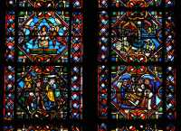 129 (bas) Mort et sépulture de Privat - (haut) Transfert des reliques