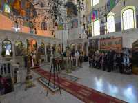 04 Messe dans l'église grecque du puits de Jacob à Naplouse