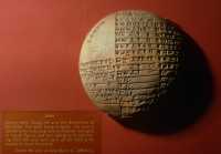 313 Babylone tablette ronde indiquant la superficie de cinq champs.