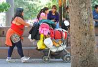 36 Poussette surchargée