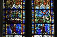 058 Vincent sur un gril - V. livré aux bêtes sauvages et protégé par un corbeau (14°s.)