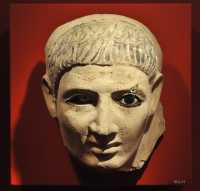 089 Masque d'homme (I° siècle) Plâtre - yeux de verre