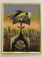 13 Faun attacked by parrot 3 (Albert Tucker) 1968