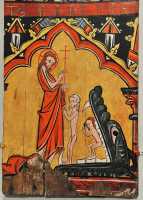 26 La descente aux enfers - Peinture sur bois (tempera) - Espagne (13° siècle)