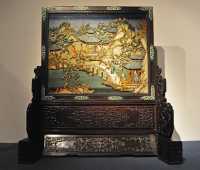 253 Ecran avec panneau incrusté d'ivoire - Qing (1644-1911)