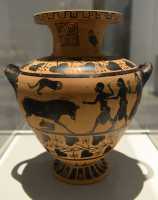 114 La chasse au sanglier de Calydon - Vase à transporter de l'eau (± 520 Peintre de l'aigle