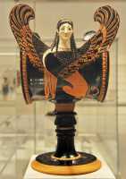 249 Support pour des offrandes sur un modèle étrusque - Attique - Figures noires - Sphinx (520±)