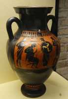 080 Héraclès accueilli dans l'Olympe par Zeus, Athéna, Hermès et Dionysos (± 520) Athènes