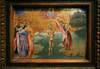 57 - Giovanni di Paolo, Sienne (1399-1482) Baptême du Christ - Elément d'un autel