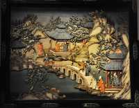 254 Panneau incrusté d'ivoire - Qing (1644-1911)