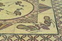 28 Mosaïque - Paons tenant une grappe