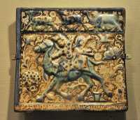 36 Tuile émaillée Ilkhanid (Iran 1300±)