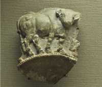29 Taureau - Fragment de bol en stéatite (Sumer 3300-2900)