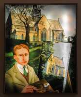 23 Marcel Duchamp peignant l'Église de Blainville-Crevon (1902)