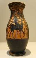094 Olpè - Satyre sur un âne (± 500) Athènes - Figures noires