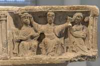 012 Le Christ arrachant le voile à l'hérésie et couronnant la religion (12°s) Abbaye Saint-Larme à Selincourt