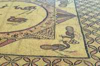 33 Mosaïque - Paons tenant une grappe