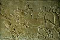 643 Palais d'Assurbanipal, arabes en fuite