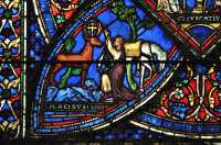 67 la croix du Christ apparaît à Placide entre les bois d'un cerf