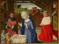 66 - Nativité + Card. Jean Rey (Maître de Moulins - 15°s)