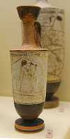 074 Visite à la tombe - Lécythe (± 440) Athènes (Peintre d'Achille)
