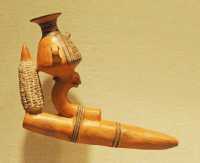 071 Paccha (Récipient en forme de plantoir pour libation d'alcool de maïs) - Pérou Inca (± 1500)