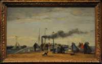 118 Eugène Boudin - La jetée à Trouville (1863)