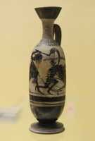 079 Héraclès et le taureau de Crète - Lécythe (± 480) Céramique attique